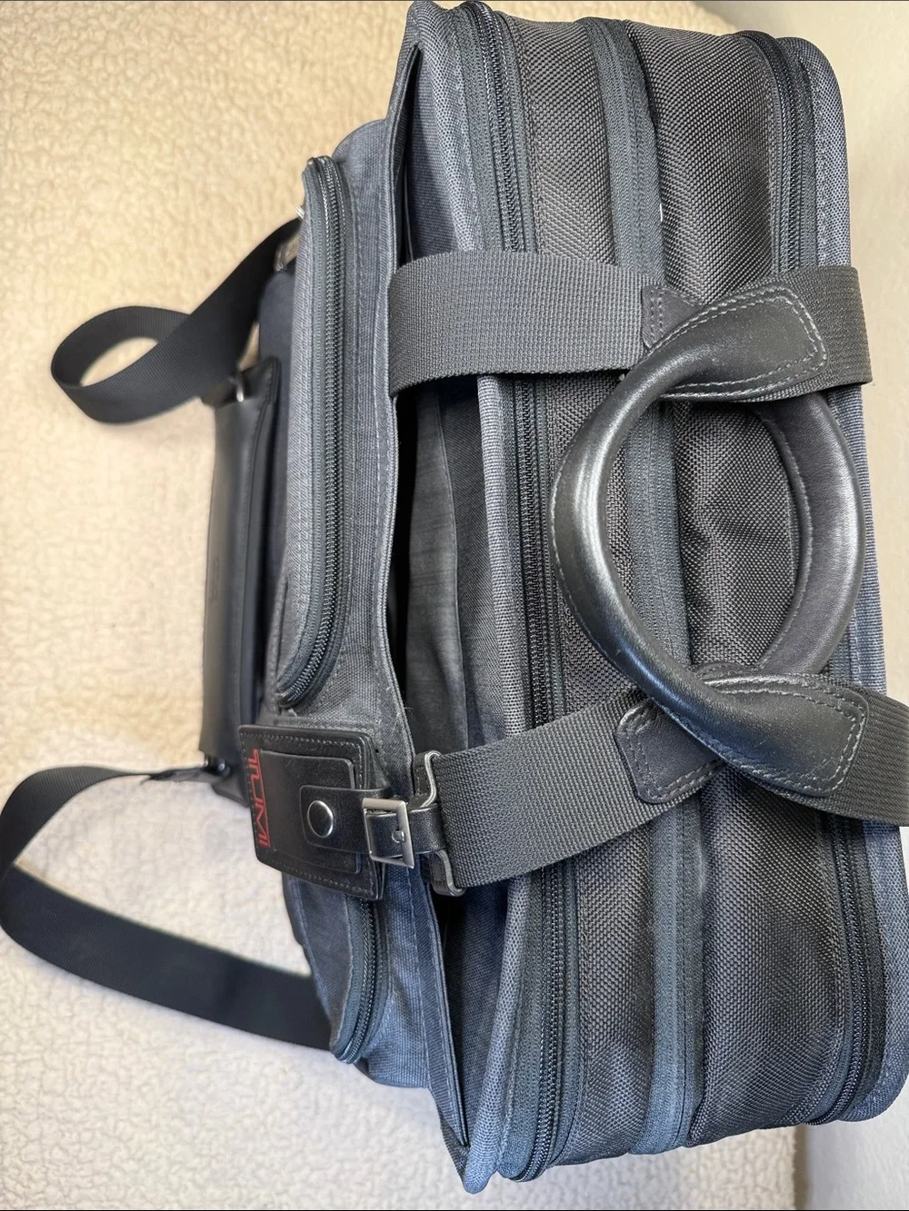 Tumi Dark Gray Laptop Briefcase Alpha Expandable
